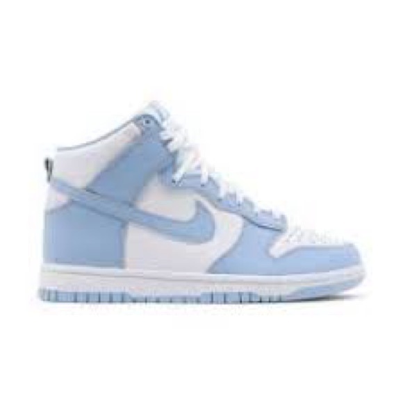Nike Sky Blue and White High-Tops - Picture 1 of 8